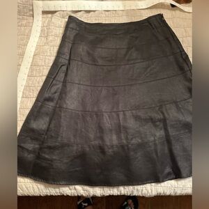 A-line skirt with linen feel.  Side closure.